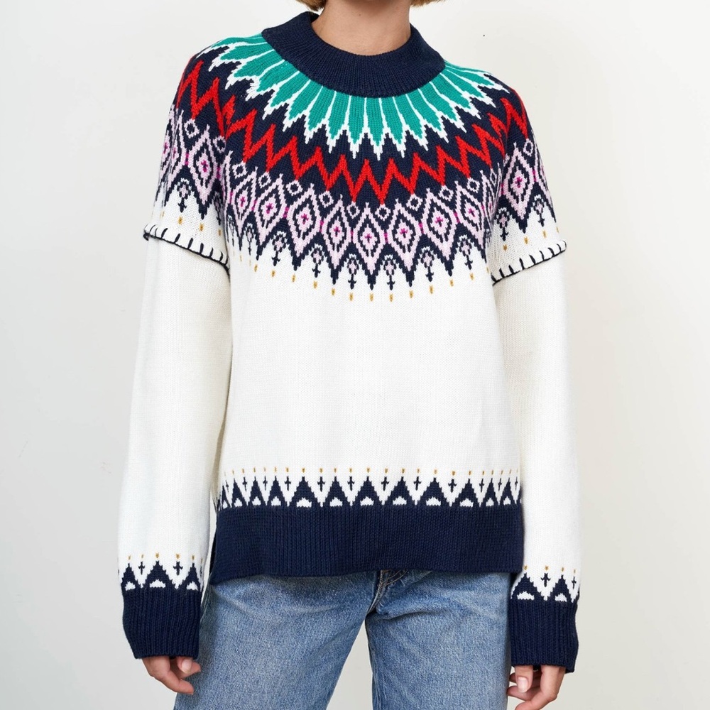 La Ligne Courchevel Fair Isle merino wool Sweater